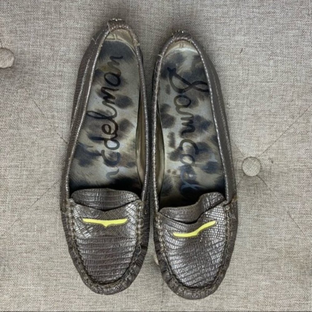 Sam Edelman Metallic Bronze Leather Jones Loafers